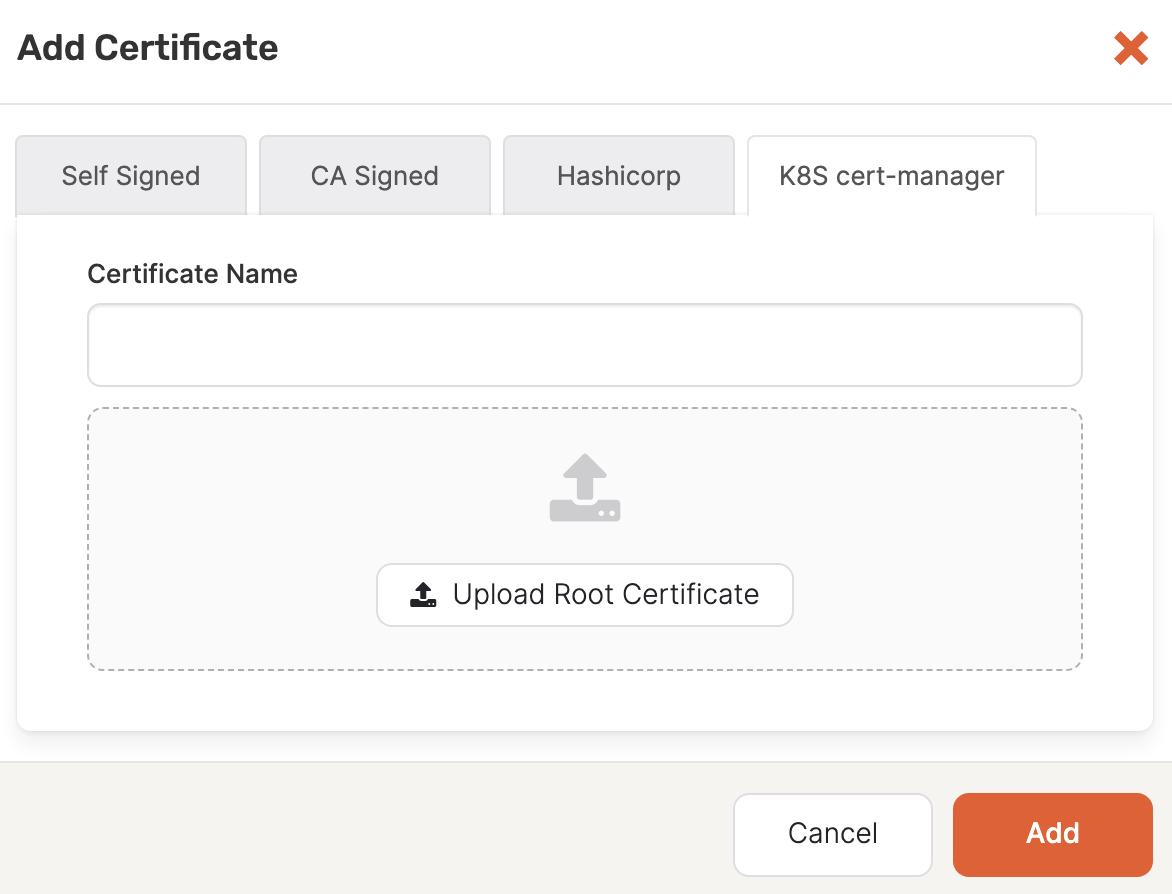 Add Kubernetes Certificate